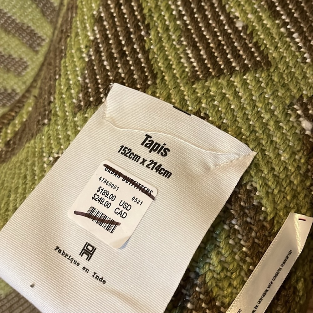 Urban Outfitters Sun Geo Indoor/Outdoor Rug 5’ x 7’ NWT - Picture 7 of 15
